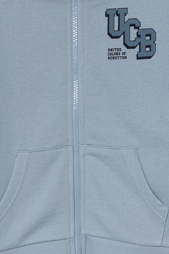 Момче Детски памучен суичър United Colors of Benetton 3J70G503X.P.seasonal син