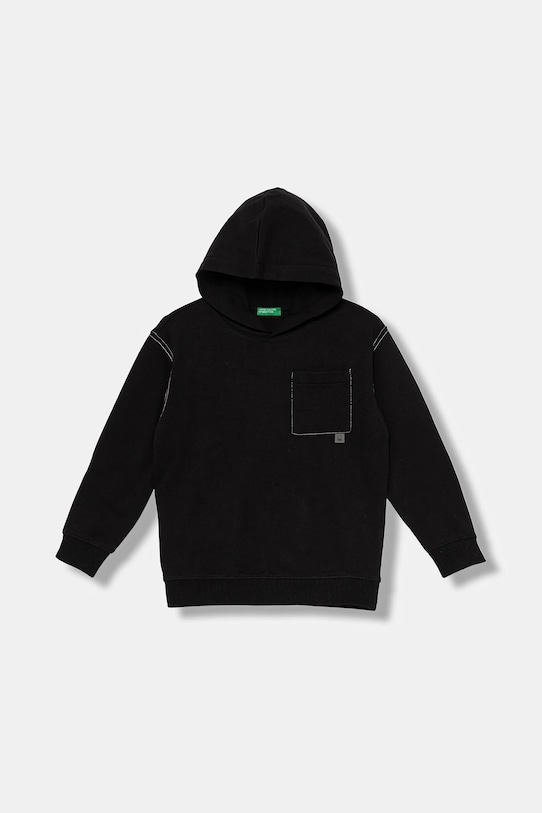 Παιδική μπλούζα United Colors of Benetton μελανζέ μαύρο 3NBMC205A.G.seasonal