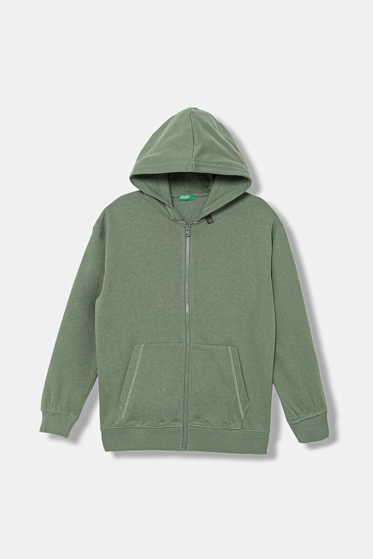 Παιδική βαμβακερή μπλούζα United Colors of Benetton βαμβάκι πράσινο 3NBMC505H.G.seasonal