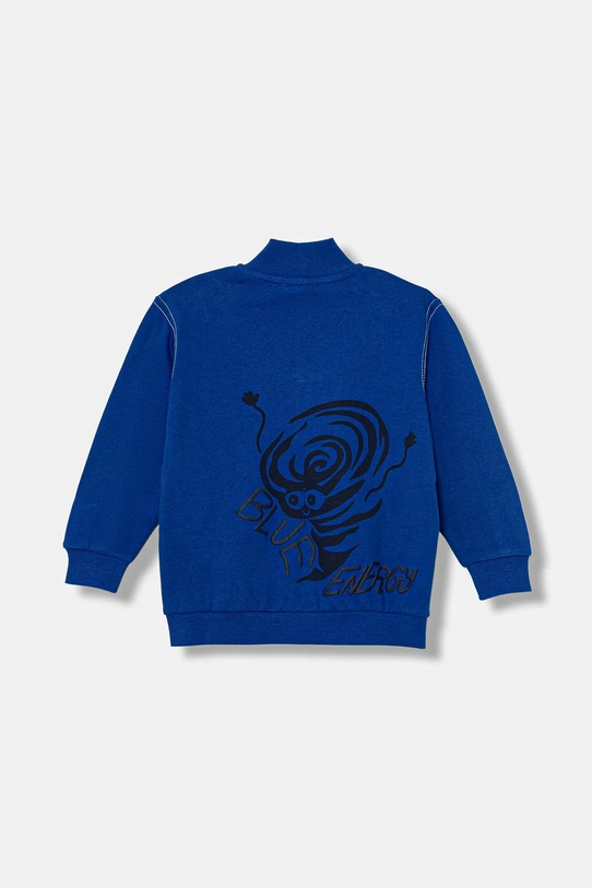 United Colors of Benetton bluza bawełniana dziecięca aplikacja niebieski 3NBMG5042.P.seasonal