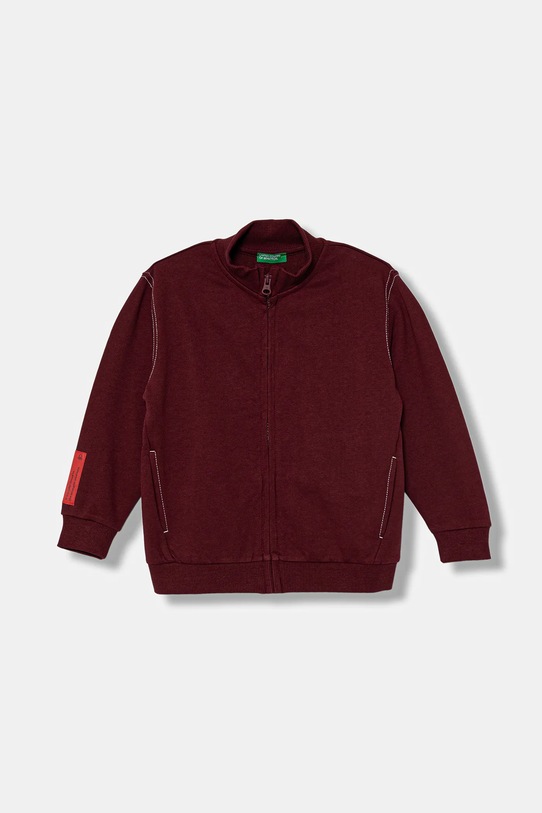 United Colors of Benetton bluza bawełniana dziecięca 3NBMG5042.P.seasonal bordowy AW25