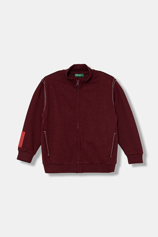 United Colors of Benetton hanorac de bumbac pentru copii 3NBMG5042.P.seasonal burgundia AW25