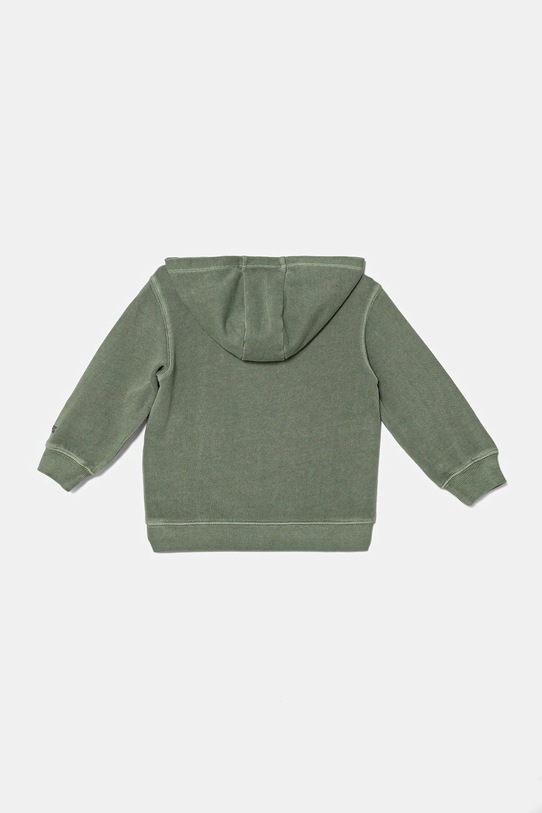 Детски памучен суичър United Colors of Benetton 3WITG2015.P.seasonal зелен AW25