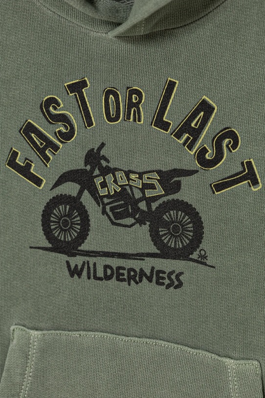 Băieți United Colors of Benetton hanorac de bumbac pentru copii 3WITG2015.P.seasonal verde