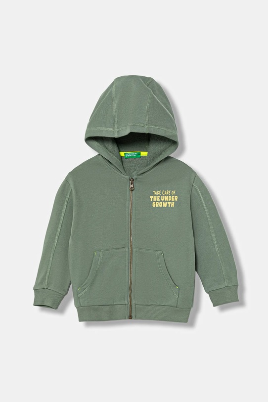 United Colors of Benetton bluza bawełniana dziecięca nadruk zielony 33NVG5041.P.seasonal