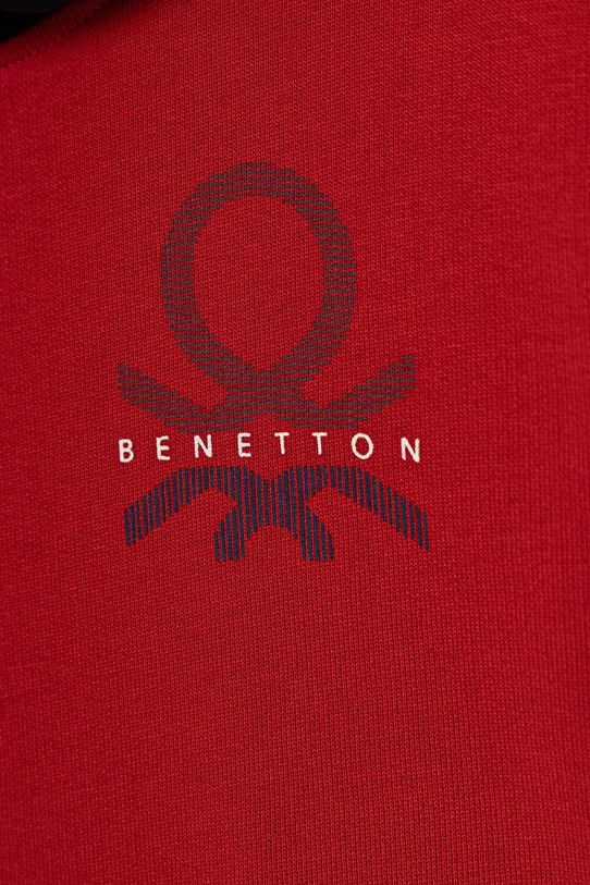 Băieți United Colors of Benetton hanorac de bumbac pentru copii 3J68C204V.G.seasonal rosu