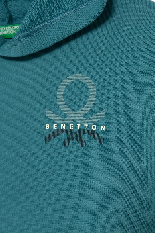 CHLAPEC Dětská bavlněná mikina United Colors of Benetton 3J68C204V.G.seasonal tyrkysová