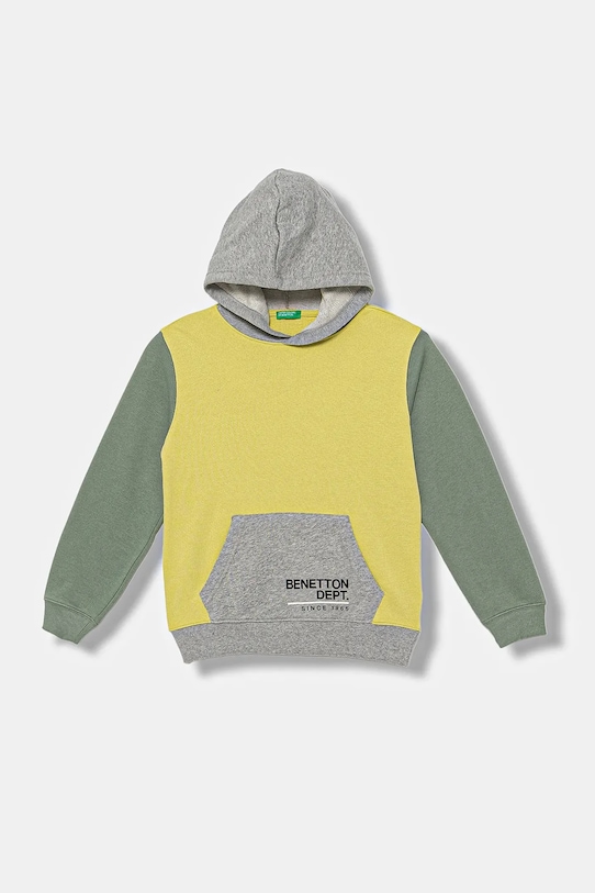 United Colors of Benetton bluza bawełniana dziecięca nadruk zielony 3J68C204V.G.seasonal