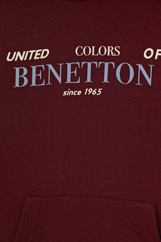CHLAPEC Dětská bavlněná mikina United Colors of Benetton 3J68C204V.G.seasonal burgundské