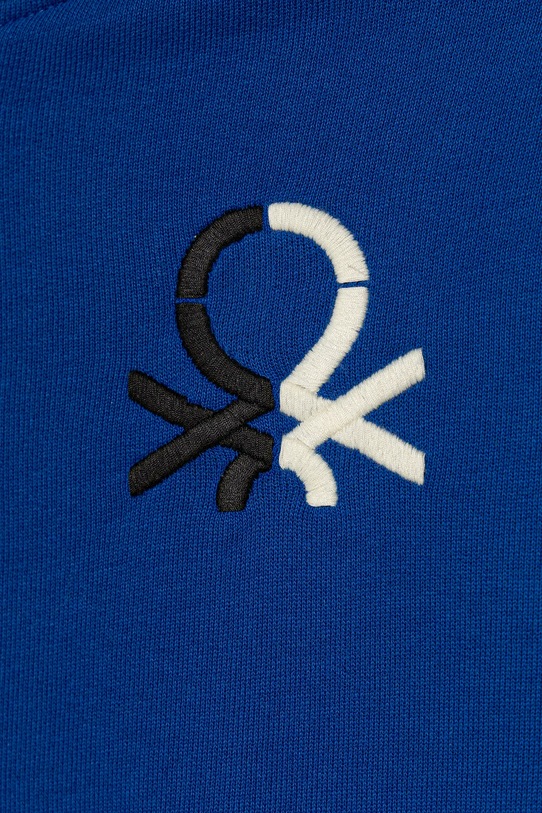 Băieți United Colors of Benetton hanorac de bumbac pentru copii 3J68C505C.G.seasonal albastru