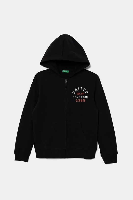 Detská bavlnená mikina United Colors of Benetton bavlna čierna 3J68C505C.G.seasonal