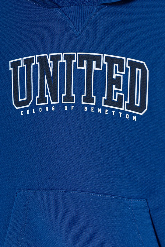Băieți United Colors of Benetton hanorac de bumbac pentru copii 3J68G200Q.P.reproposed albastru