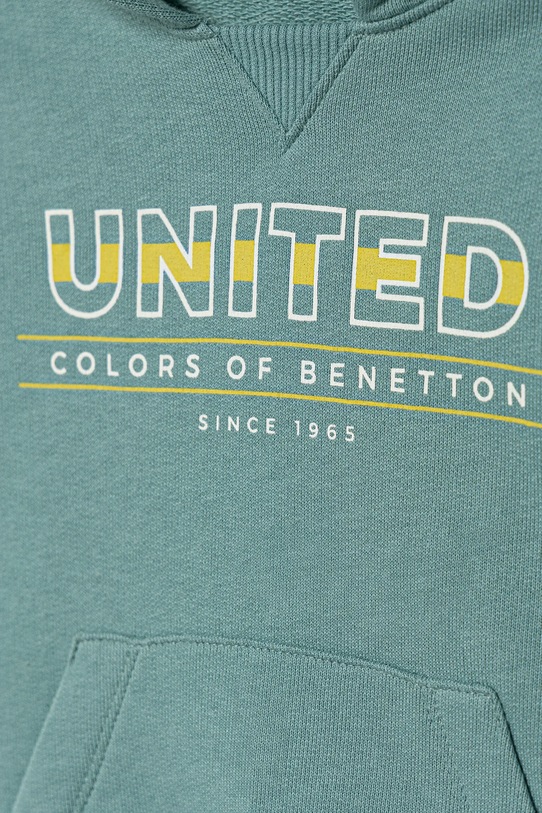 Αγορίστικα Παιδική βαμβακερή μπλούζα United Colors of Benetton 3J68G2014.P.seasonal τιρκουάζ