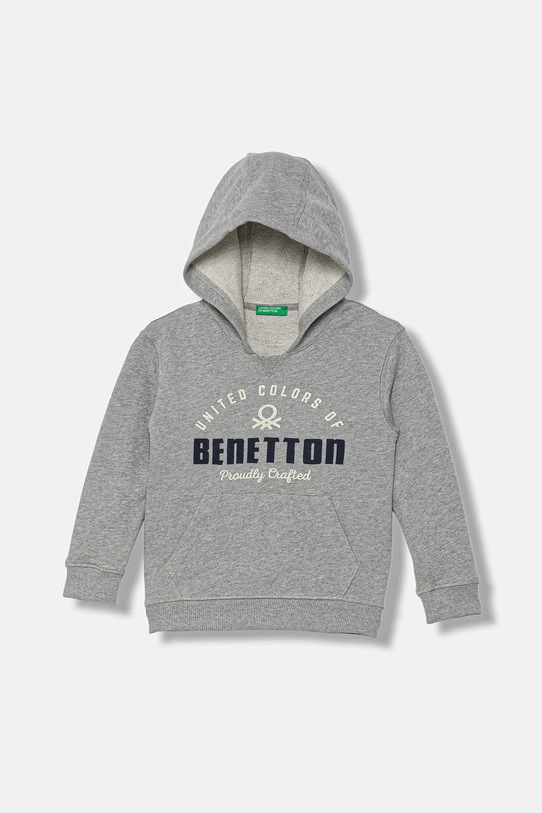 United Colors of Benetton bluza bawełniana dziecięca nadruk szary 3J68G2014.P.seasonal
