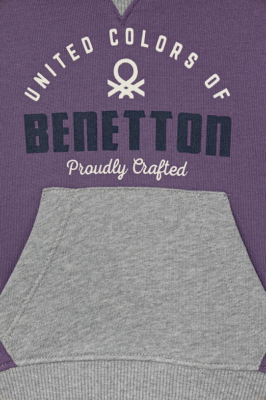 CHLAPEC Dětská bavlněná mikina United Colors of Benetton 3J68G2014.P.seasonal fialová