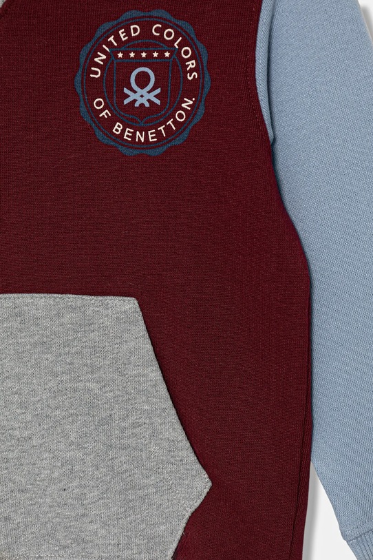 Băieți United Colors of Benetton hanorac de bumbac pentru copii 3J68G2014.P.seasonal burgundia