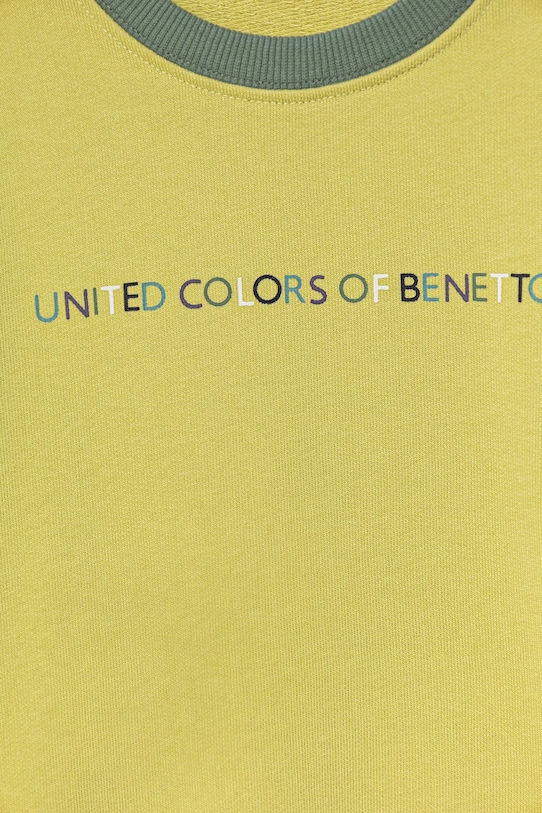 Băieți United Colors of Benetton hanorac de bumbac pentru copii 3J70G10JY.P.seasonal galben