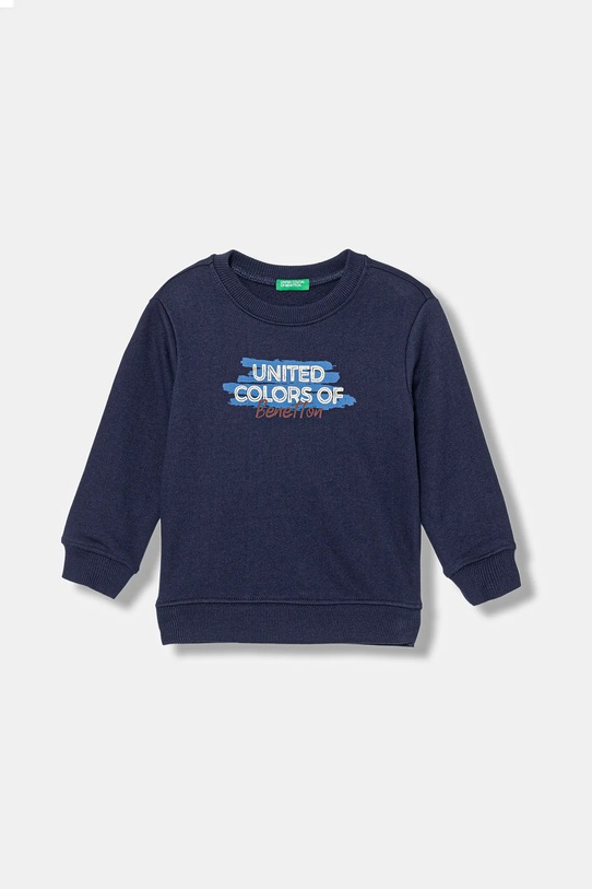 United Colors of Benetton bluza bawełniana dziecięca nadruk granatowy 3J70G10JY.P.seasonal
