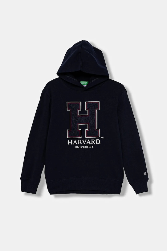 Детская кофта United Colors of Benetton с капюшоном тёмно-синий 32N4C204U.G.seasonal