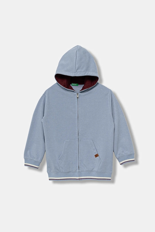 Детская кофта United Colors of Benetton с капюшоном голубой 32N4C505B.G.seasonal