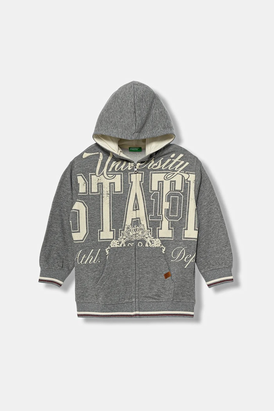 United Colors of Benetton bluză copii uni gri 32N4C505B.G.seasonal