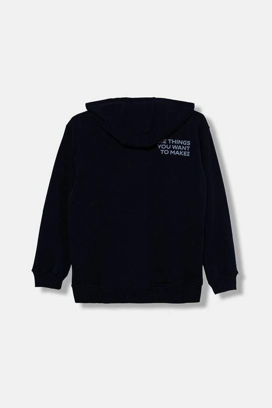 United Colors of Benetton hanorac de bumbac pentru copii 3J68C505G.G.seasonal bleumarin AW25