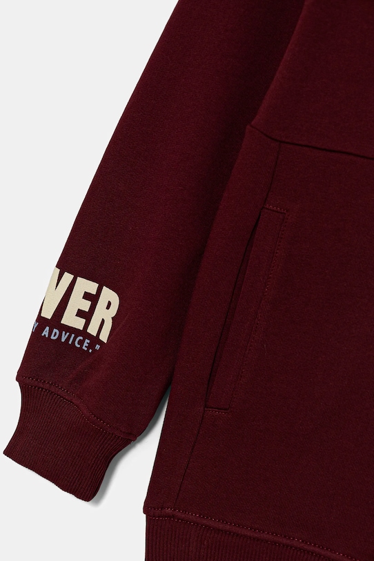 Băieți United Colors of Benetton hanorac de bumbac pentru copii 3J68C505G.G.seasonal burgundia