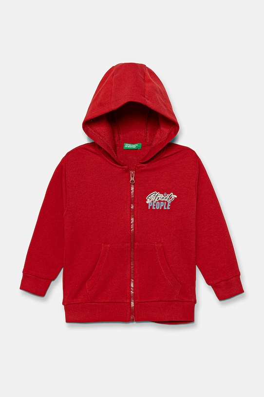 United Colors of Benetton hanorac de bumbac pentru copii print rosu 3J68G503Y.P.seasonal