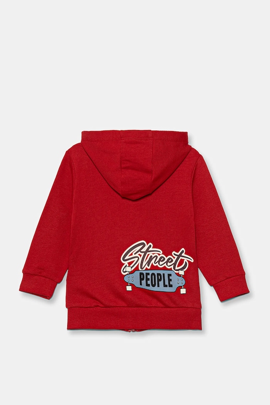 United Colors of Benetton hanorac de bumbac pentru copii 3J68G503Y.P.seasonal rosu AW25