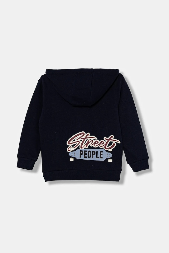 Detská bavlnená mikina United Colors of Benetton 3J68G503Y.P.seasonal tmavomodrá AW25