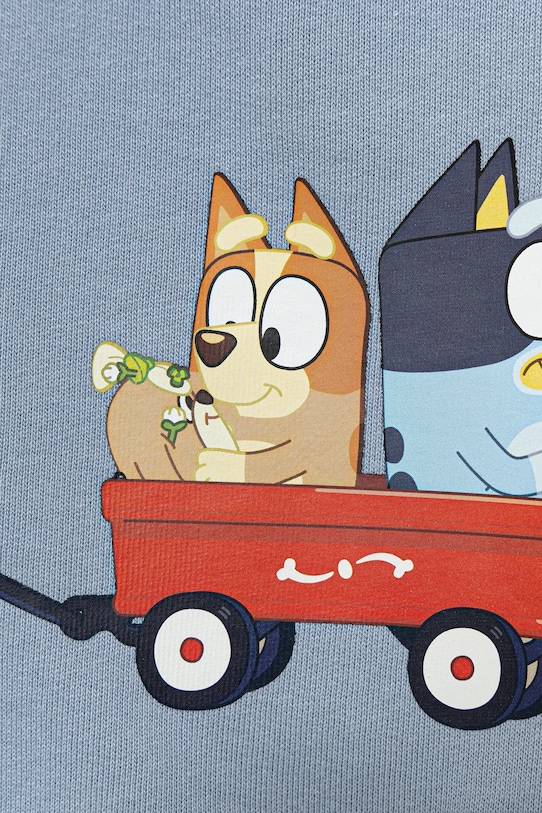 Băieți United Colors of Benetton hanorac de bumbac pentru copii 3J70G10KF.P.seasonal albastru