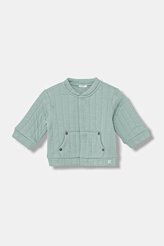 Detská mikina United Colors of Benetton bez kapucne tyrkysová 3JOEA501O.W.seasonal