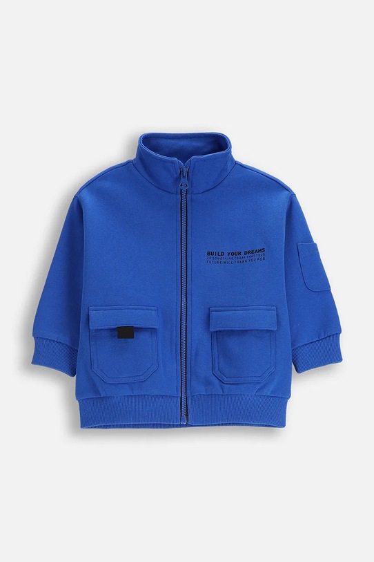 Coccodrillo hanorac de bumbac pentru copii uni albastru ZC5132601CBK