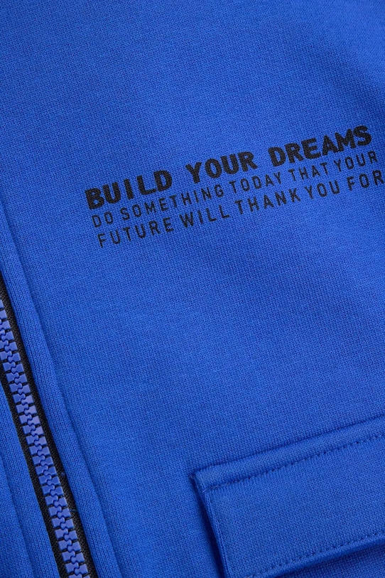 Coccodrillo hanorac de bumbac pentru copii albastru ZC5132601CBK