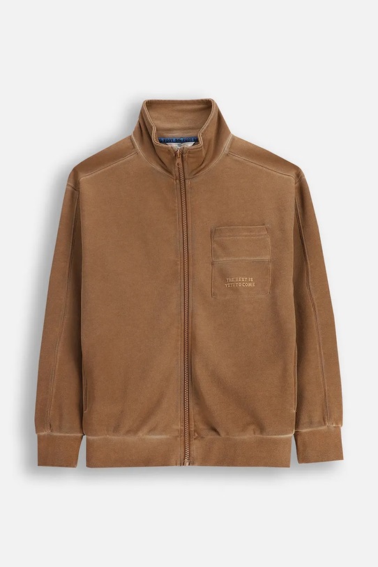 Coccodrillo bluza bawełniana dziecięca bawełna brązowy ZC5132201YBJ