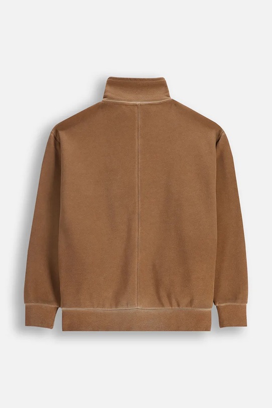 Coccodrillo bluza bawełniana dziecięca ZC5132201YBJ brązowy AW25