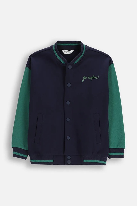 Detská mikina Coccodrillo bavlna tmavomodrá ZC5132601YBK