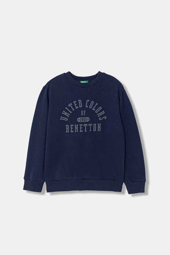 Dětská mikina United Colors of Benetton bez kapuce námořnická modř 3EB5C10R5.G.Seasonal