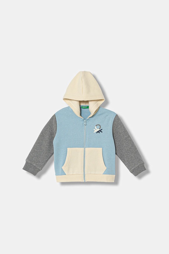 United Colors of Benetton bluza dziecięca z kapturem niebieski 3EB5G5043.P.Seasonal