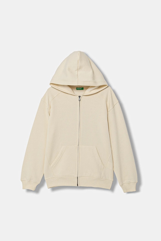 United Colors of Benetton bluza dziecięca z kapturem beżowy 3J73C505N.G.Seasonal