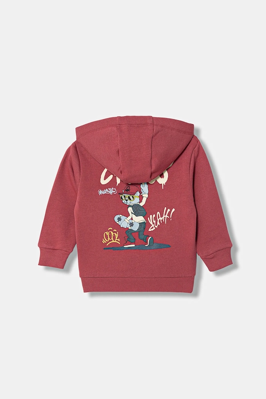 Παιδική μπλούζα United Colors of Benetton με κουκούλα κόκκινο 3J73G5046.P.Seasonal