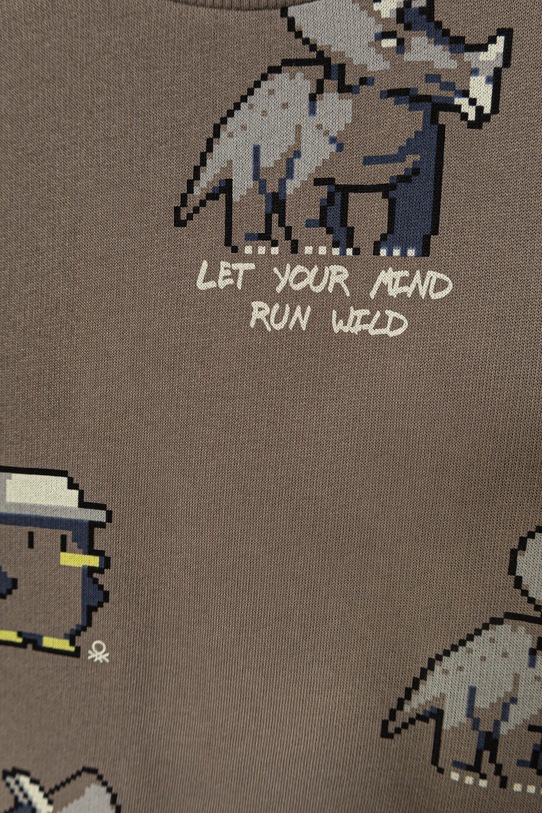 Chłopiec United Colors of Benetton bluza dziecięca 3QHCG10KX.P.Seasonal brązowy