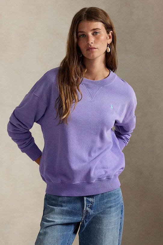 Pamučna dukserica Polo Ralph Lauren pamuk ljubičasta 211971690
