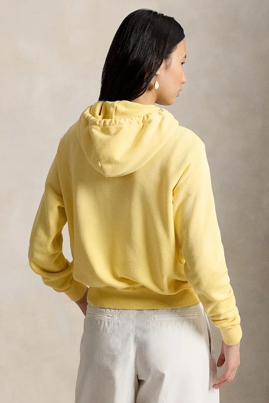 Polo Ralph Lauren кофта на замке с капюшоном женская хлопковая 211971693 жёлтый SS26