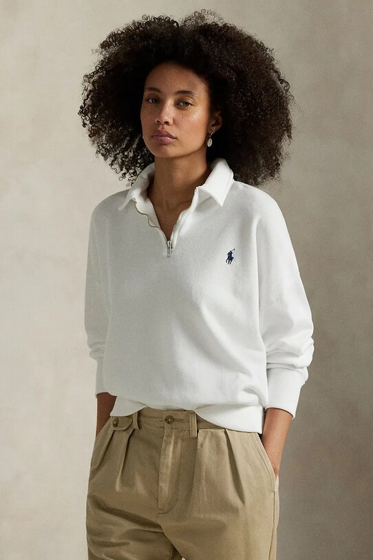Polo Ralph Lauren felső pamut fehér 211971696