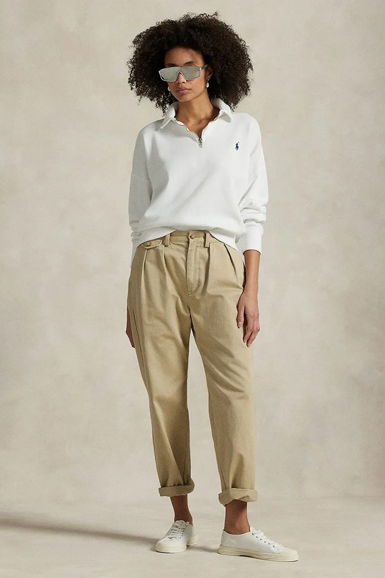 Odzież Polo Ralph Lauren bluza 211971696 biały