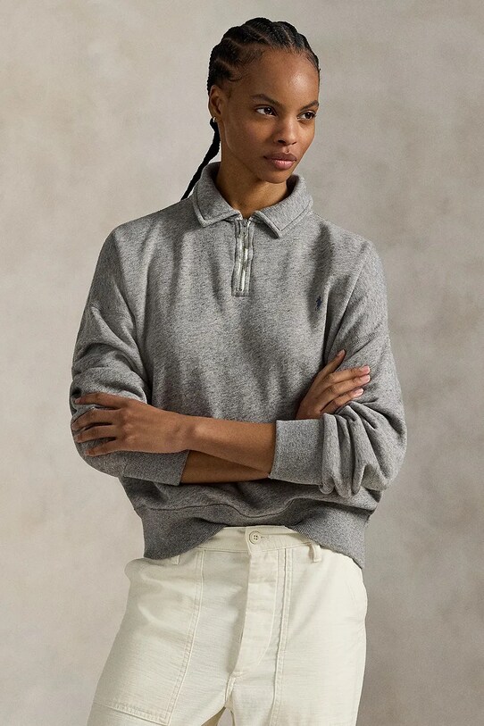 Polo Ralph Lauren felső pamut szürke 211971696