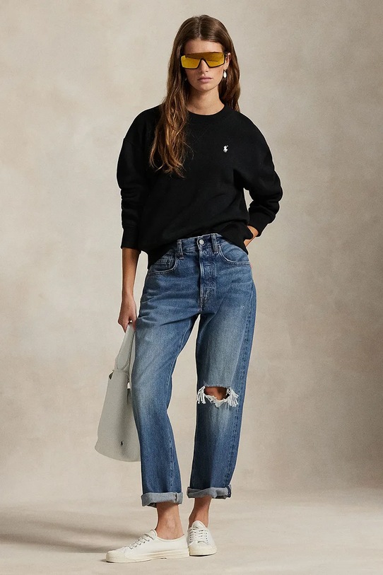 Odzież Polo Ralph Lauren bluza 211971697 czarny