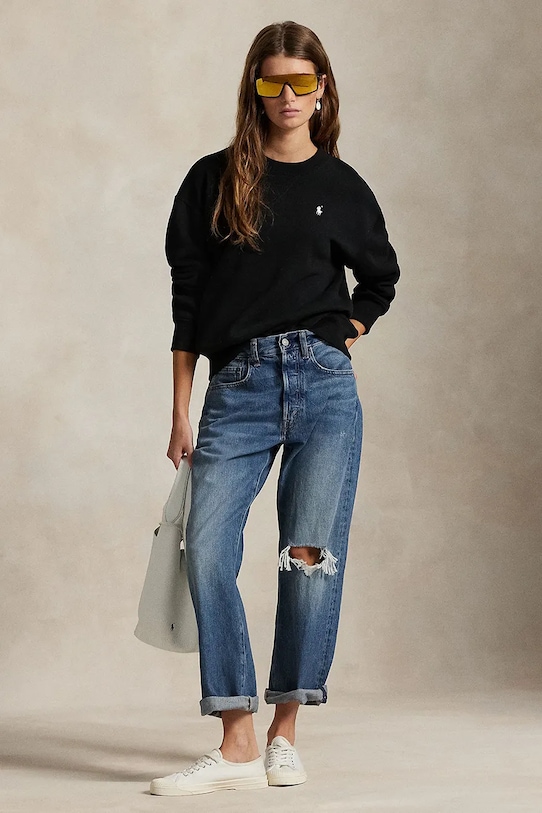 Odzież Polo Ralph Lauren bluza 211971697 czarny