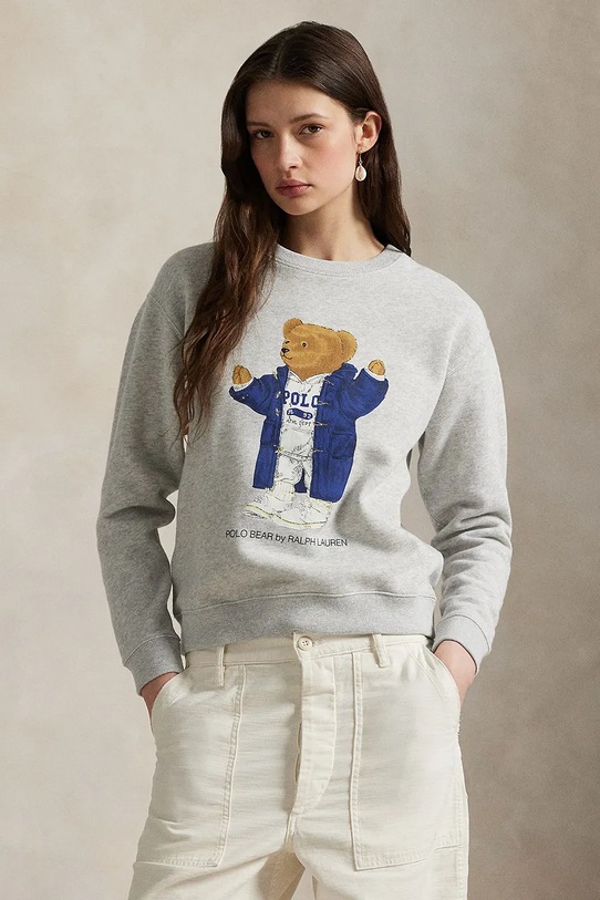 Mikina Polo Ralph Lauren bavlna šedá 211972794